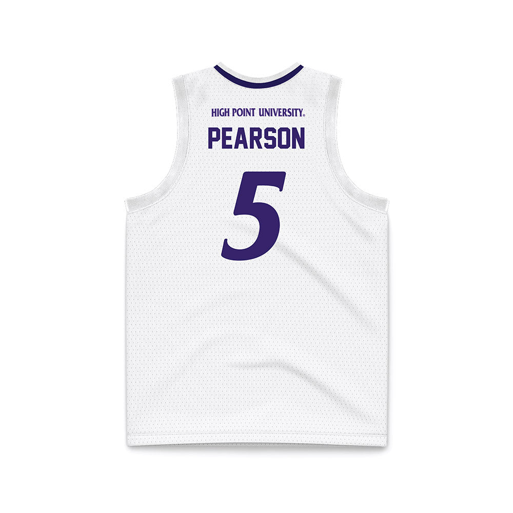 High Point - NCAA Men's Basketball : Trey Pearson - White Basketball Jersey-1