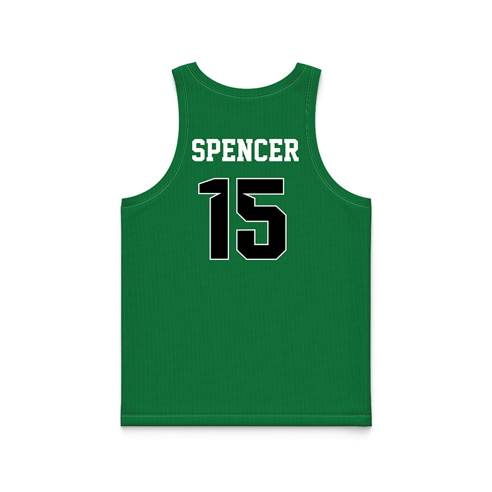 North Texas - NCAA Women's Basketball : Cherie Spencer - Green Basketball Jersey-1