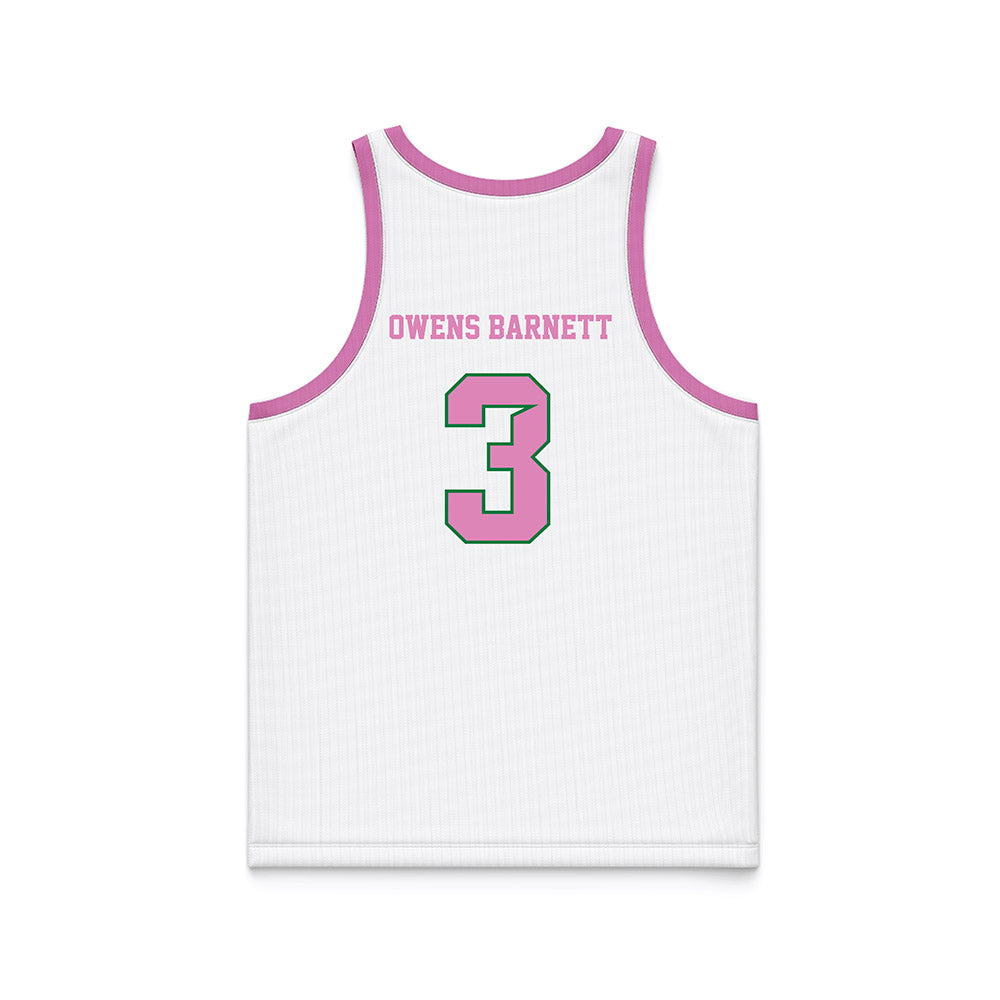 North Texas - NCAA Women's Basketball : Jazzy Owens Barnett - Pink Basketball Jersey-1