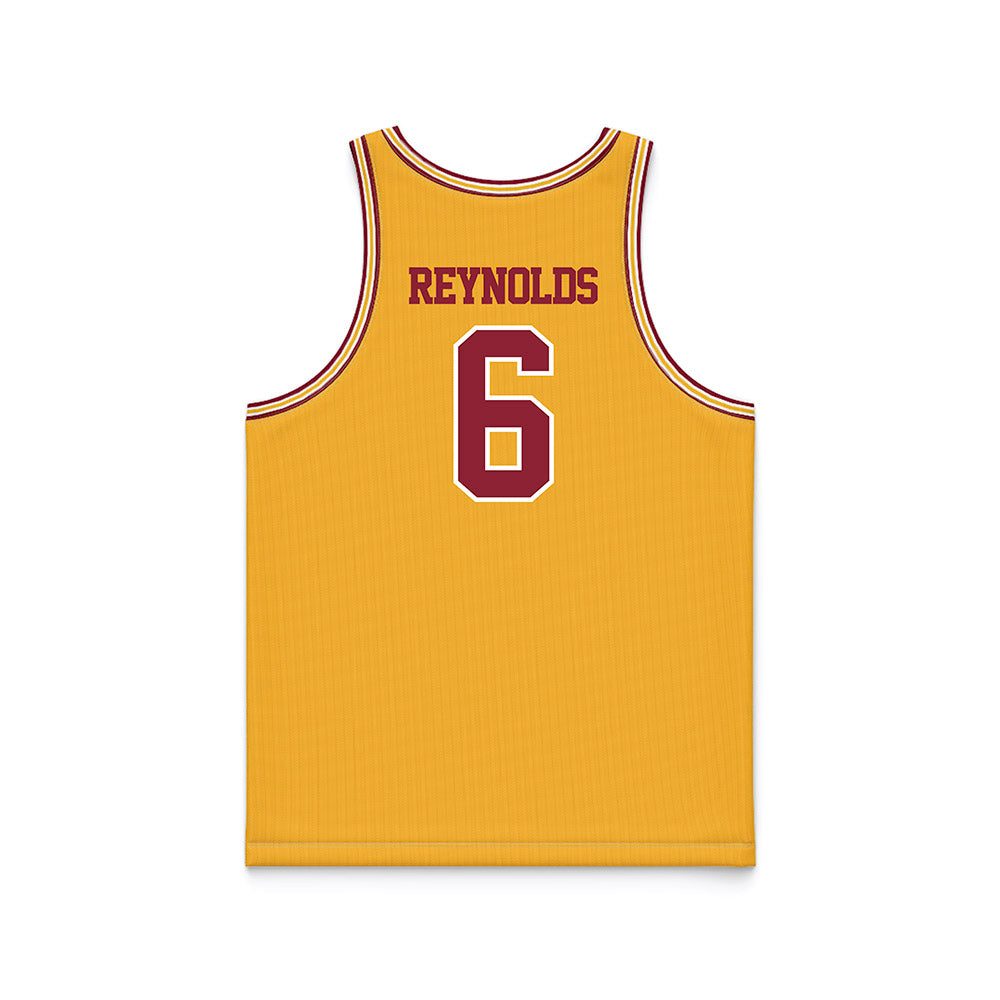 Minnesota - NCAA Men's Basketball : Langston Reynolds - Retro Gold Basketball Jersey-1