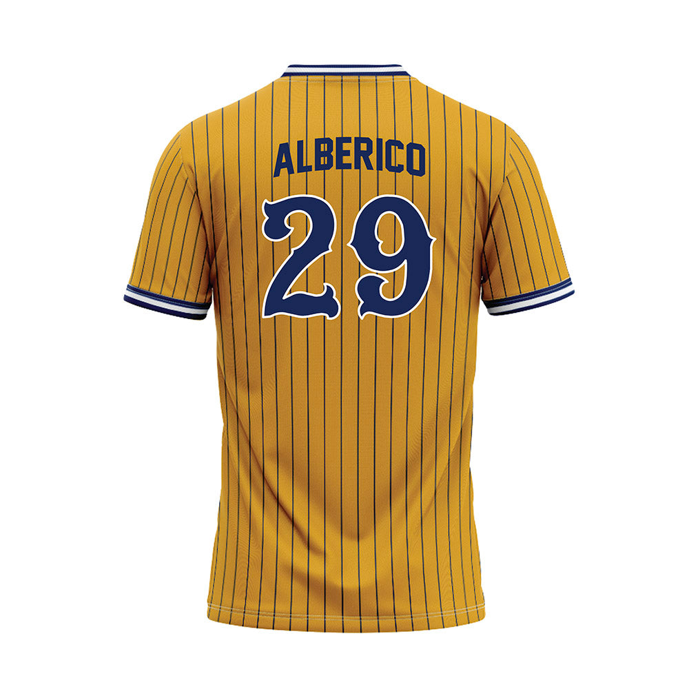 - NCAA Baseball : Alex Alberico - Gold Baseball Jersey-1