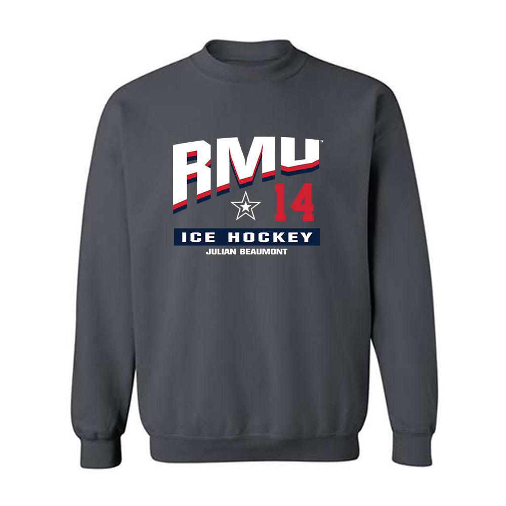 Robert Morris - NCAA Men's Ice Hockey : Julian Beaumont - Classic Fashion Shersey Crewneck Sweatshirt-0