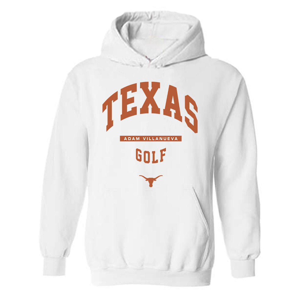 Texas - NCAA Men's Golf : Adam Villanueva - Classic Fashion Shersey Hooded Sweatshirt-0