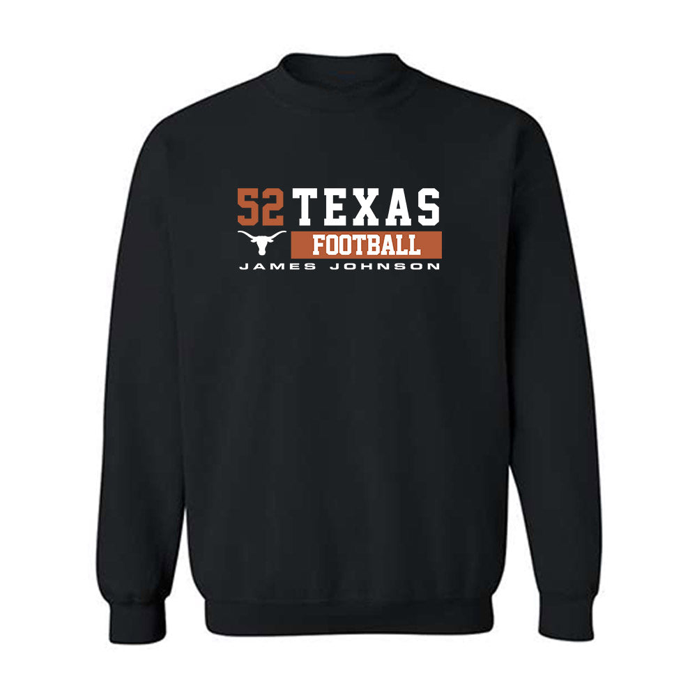 Texas - NCAA Football : James Johnson - Classic Fashion Shersey Crewneck Sweatshirt-0