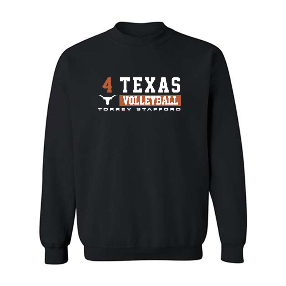 Texas - NCAA Women's Volleyball : Torrey Stafford - Classic Fashion Shersey Crewneck Sweatshirt-0