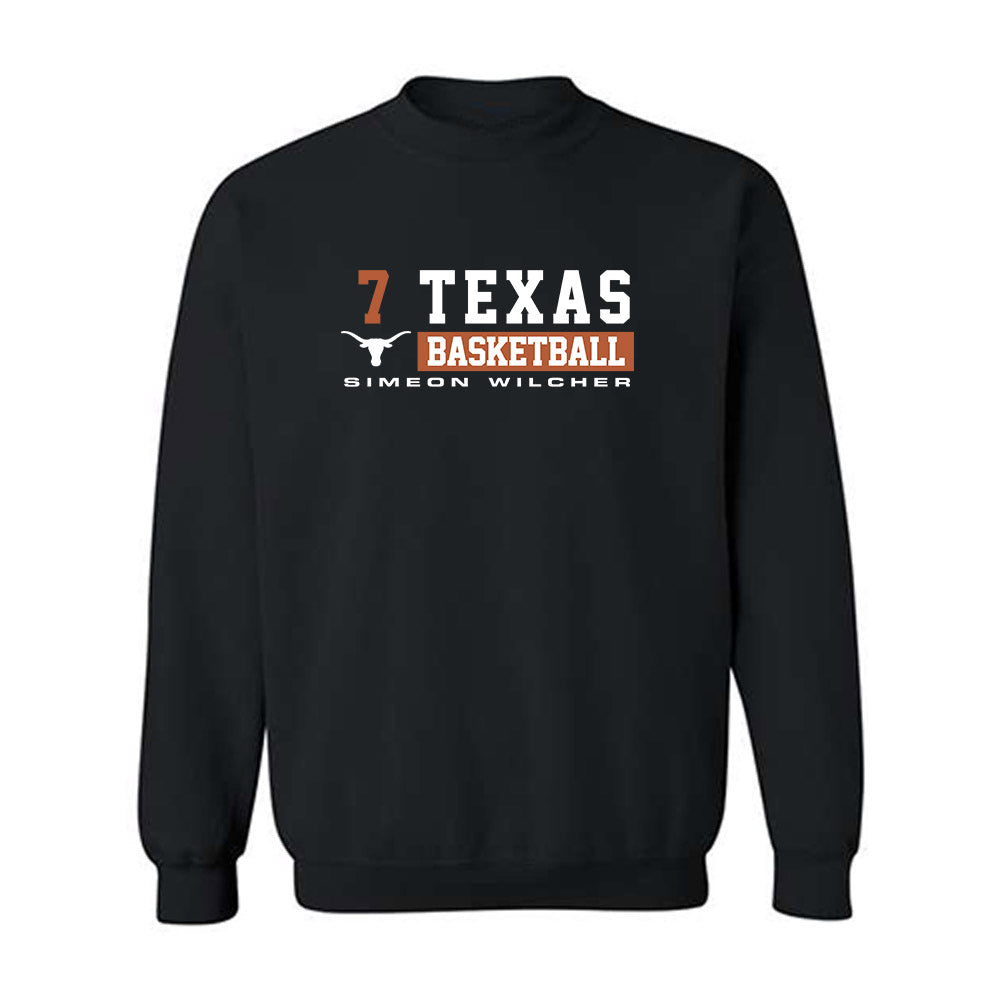 Texas - NCAA Men's Basketball : Simeon Wilcher - Classic Fashion Shersey Crewneck Sweatshirt-0