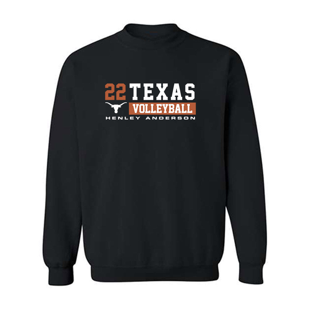 Texas - NCAA Women's Volleyball : Henley Anderson - Classic Fashion Shersey Crewneck Sweatshirt-0
