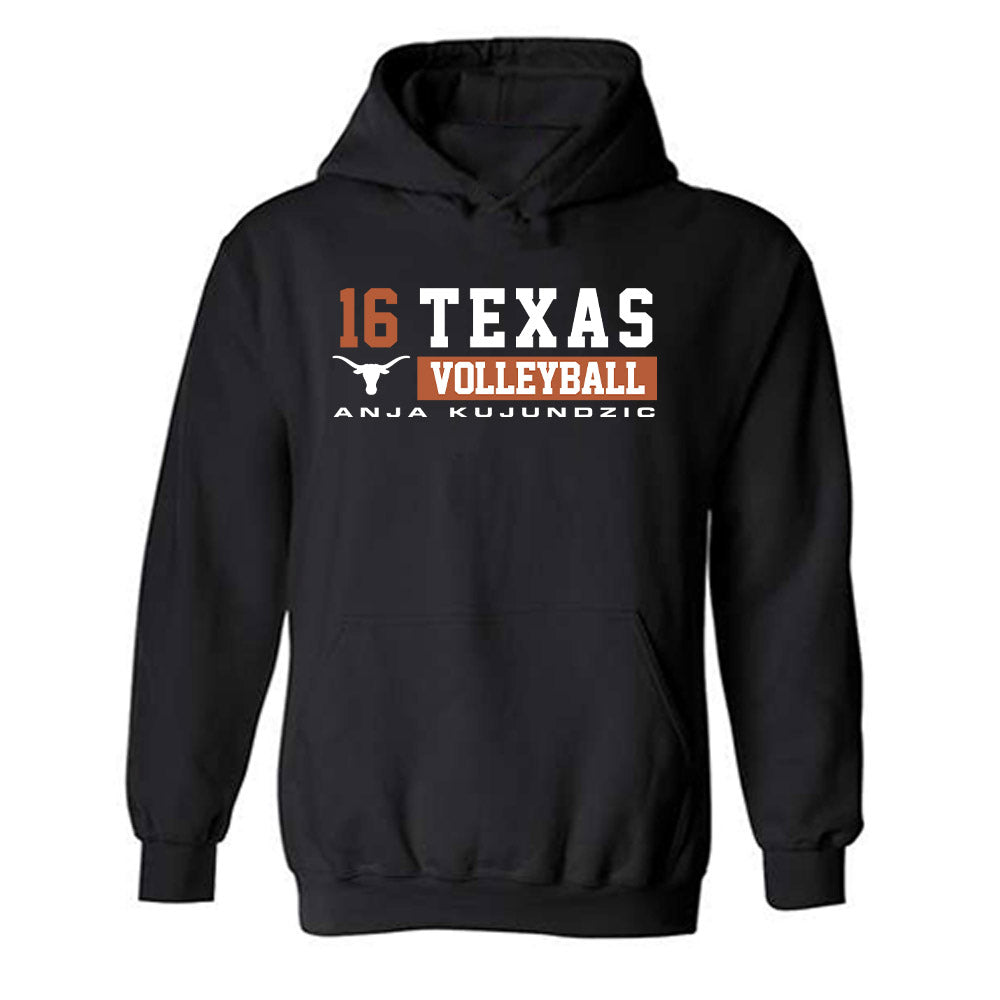 Texas - NCAA Women's Volleyball : Anja Kujundzic - Classic Fashion Shersey Hooded Sweatshirt-0