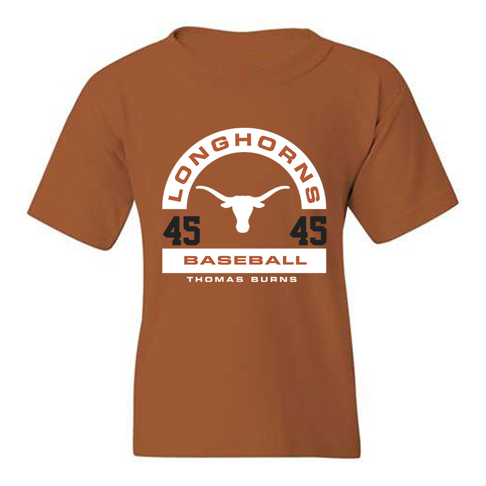 Texas - NCAA Baseball : Thomas Burns - Classic Fashion Shersey Youth T-Shirt-0