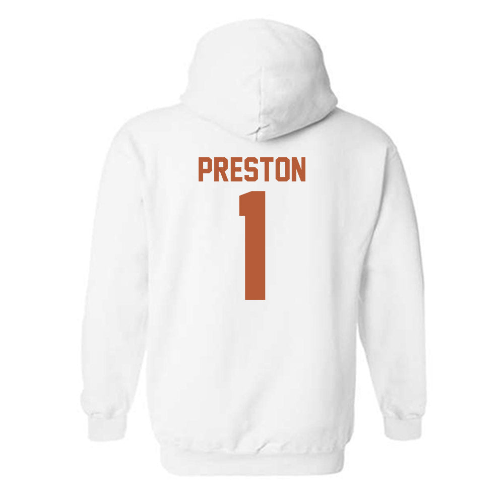 Texas - NCAA Women's Basketball : Bryanna Preston - Classic Shersey Hooded Sweatshirt-1
