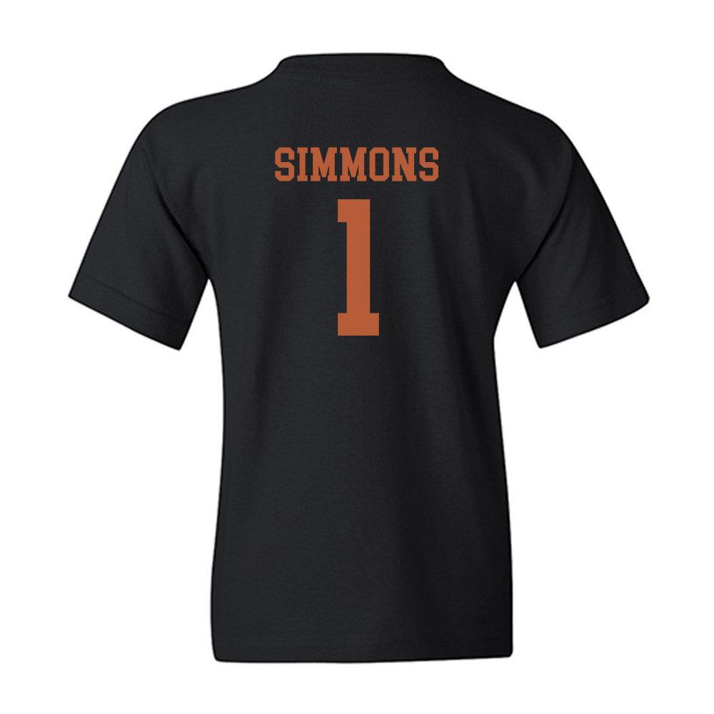 Texas - NCAA Football : Colin Simmons - Classic Shersey Youth T-Shirt-1
