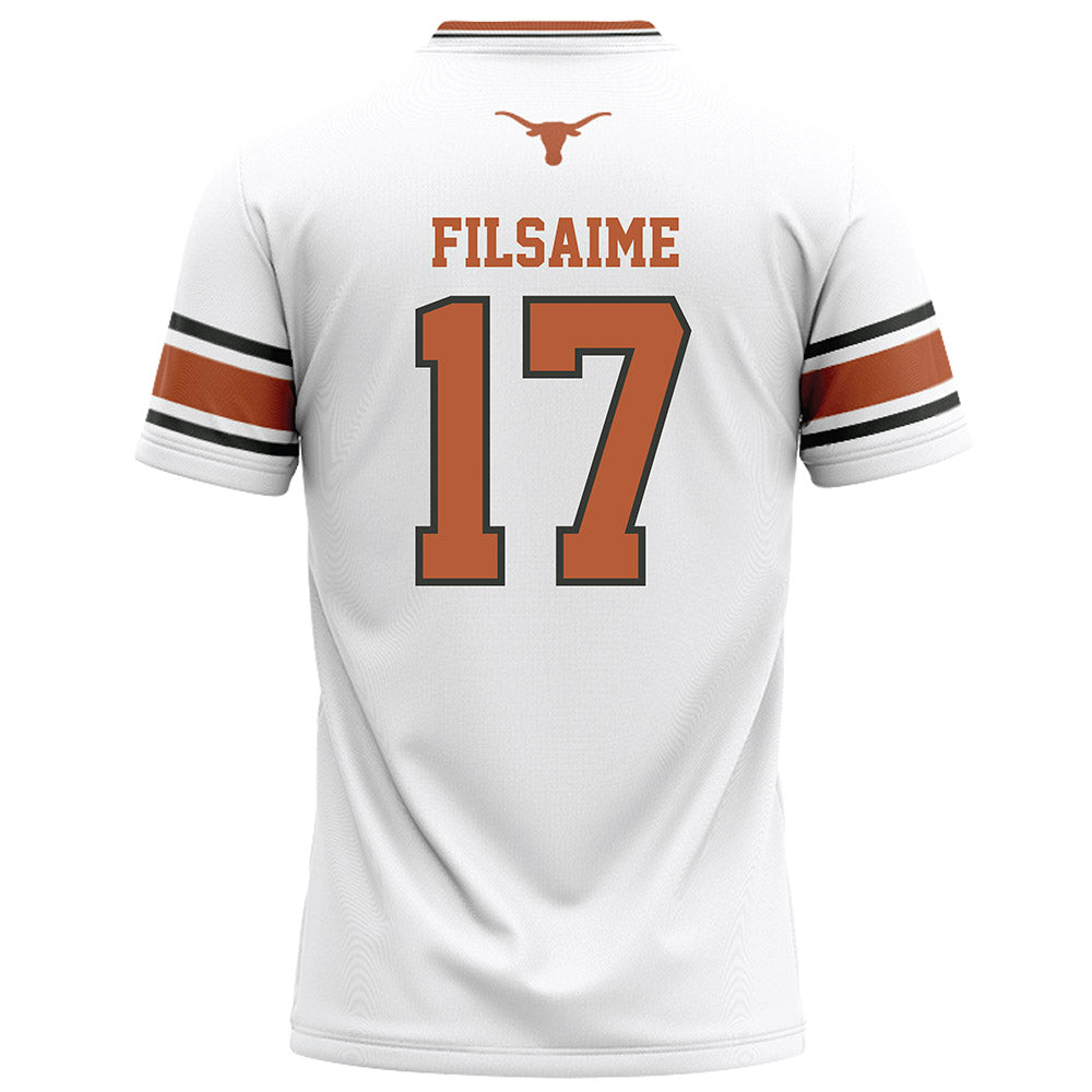 Texas - NCAA Football : Xavier Filsaime - White Football Jersey-1