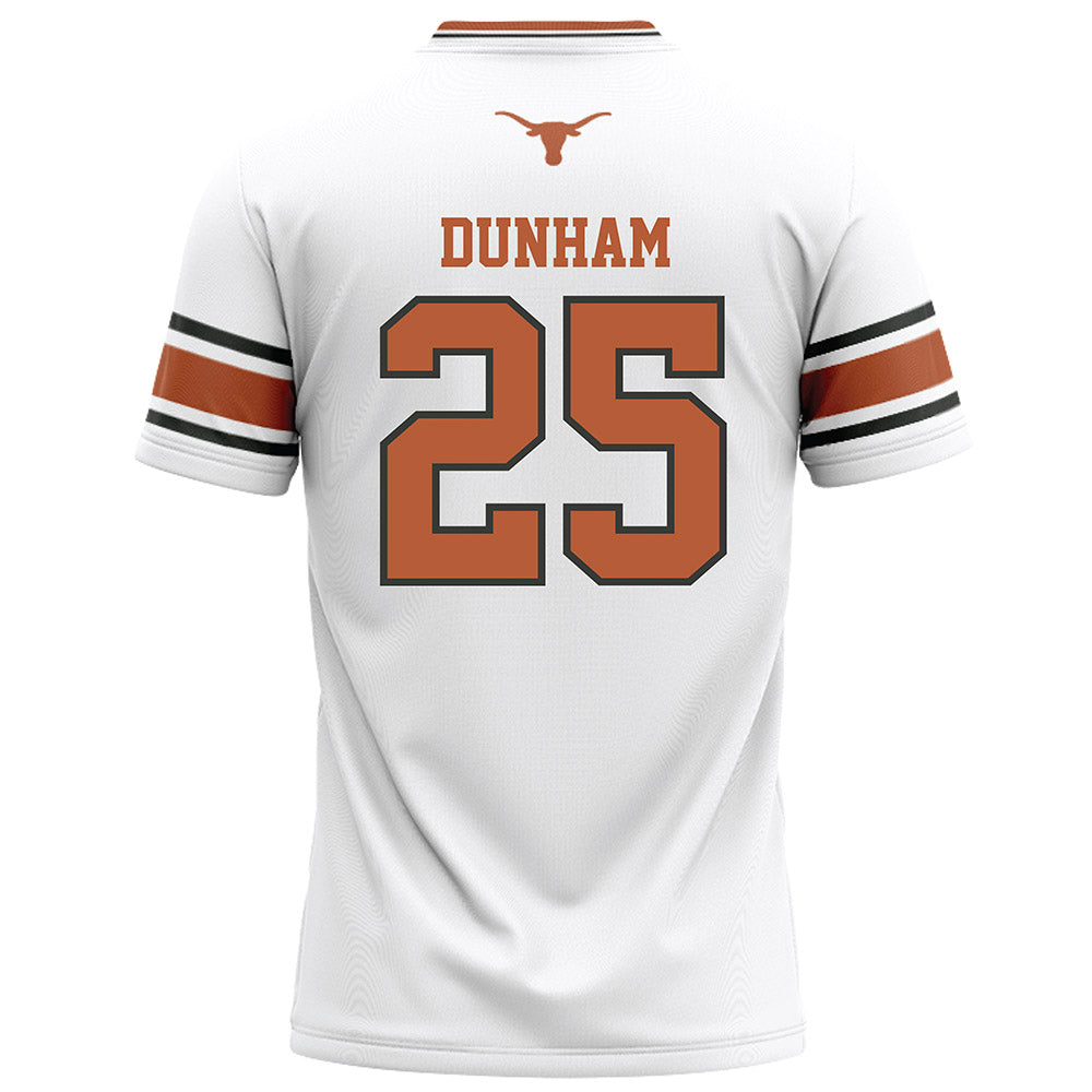 Texas - NCAA Football : Luke Dunham - White Football Jersey-1