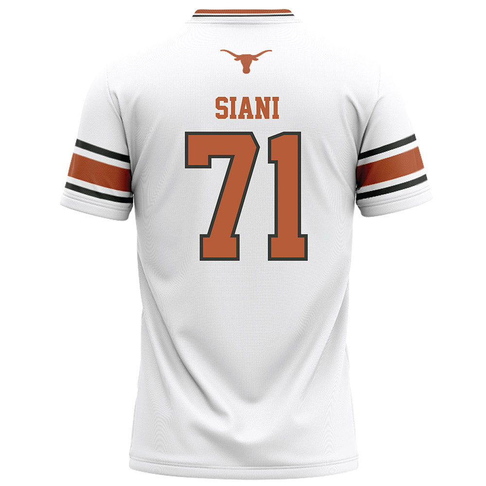 Texas - NCAA Football : Melvin Siani - White Football Jersey-1