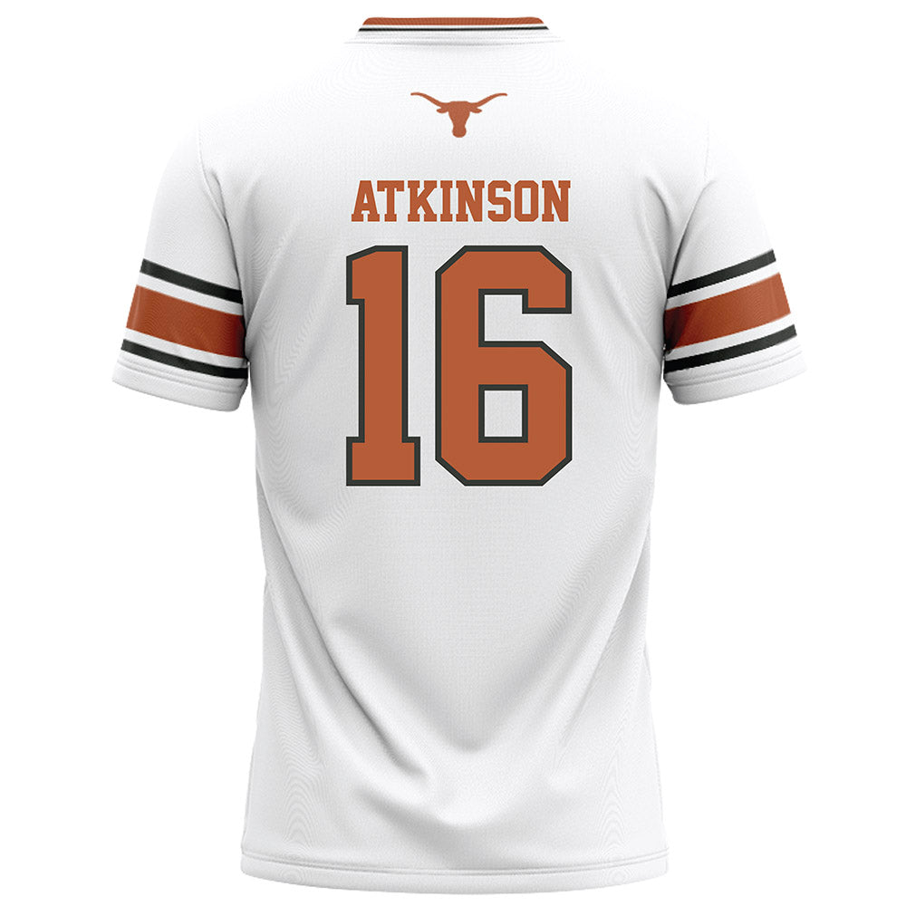 Texas - NCAA Football : Tyler Atkinson - White Football Jersey-1