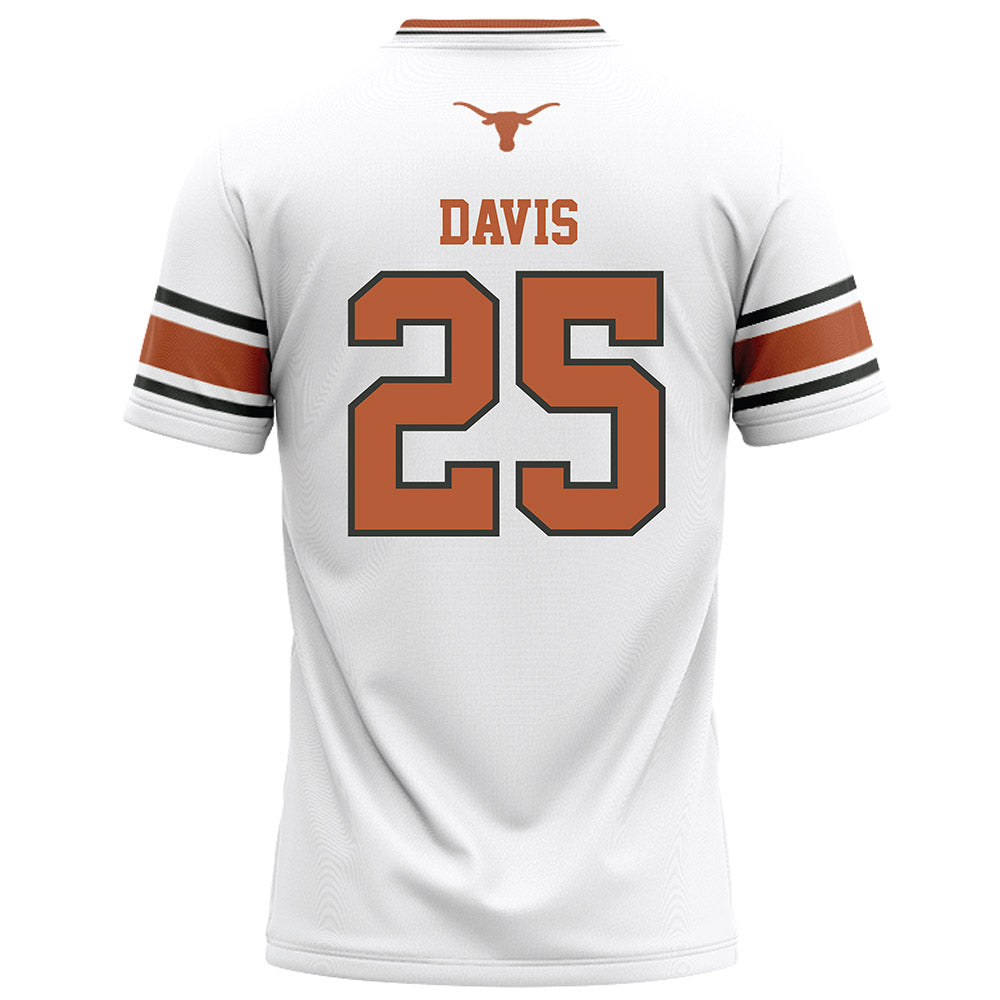 Texas - NCAA Football : Toray Davis - White Football Jersey-1