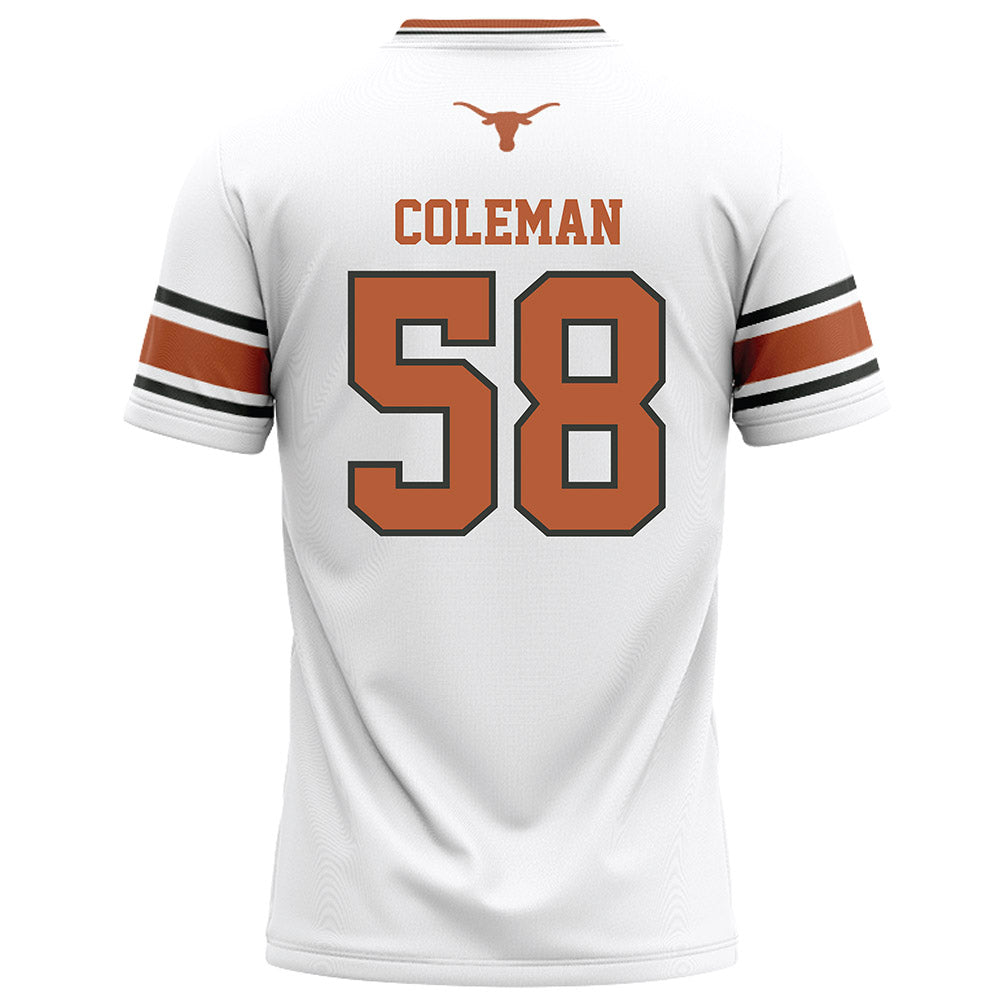 Texas - NCAA Football : Devin Coleman - White Football Jersey-1
