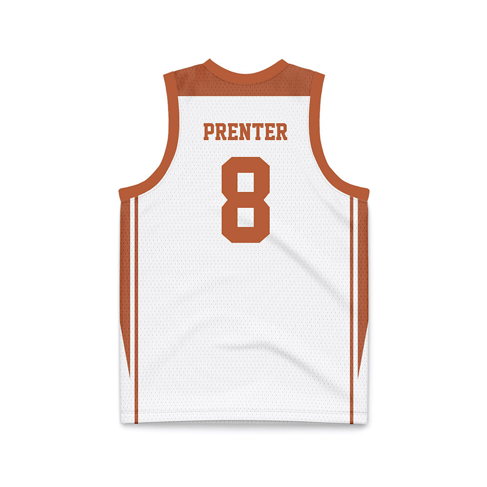 Texas - NCAA Women's Basketball : Grace Prenter - White Basketball Jersey-1