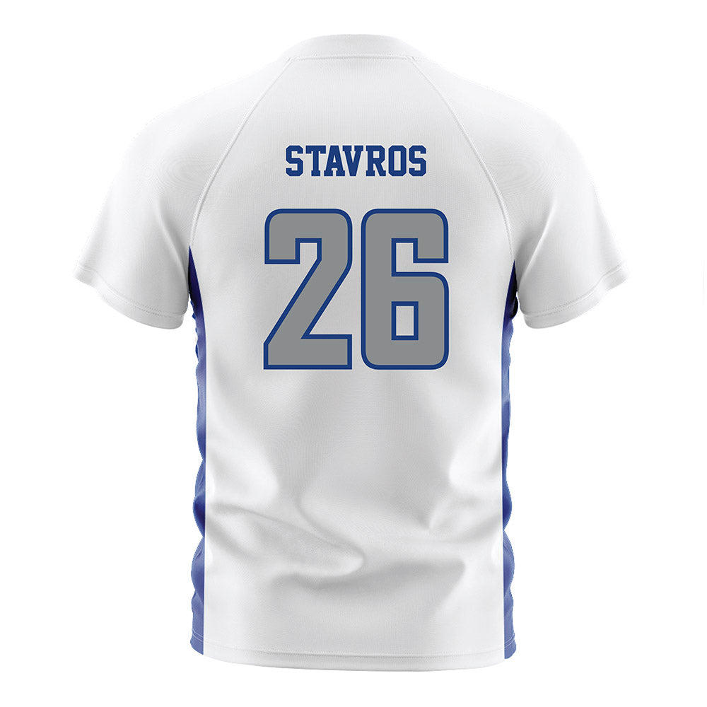 Memphis - NCAA Men's Soccer : Dino Stavros - White Soccer Jersey