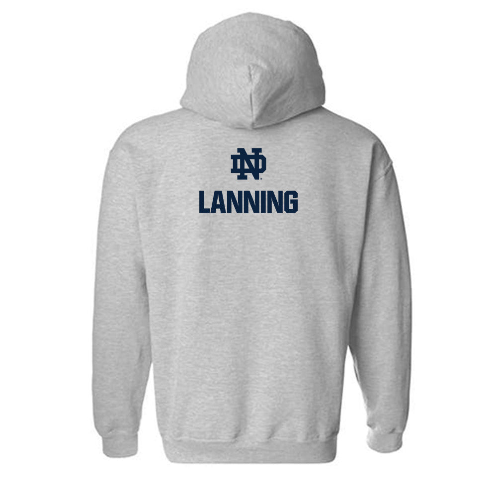 Notre Dame - NCAA Women's Swimming & Diving : Gracyn Lanning - Classic Fashion Shersey Hooded Sweatshirt-1