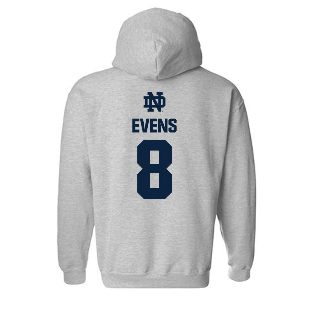 Notre Dame - NCAA Women's Volleyball : Maya Evens - Classic Fashion Shersey Hooded Sweatshirt-1