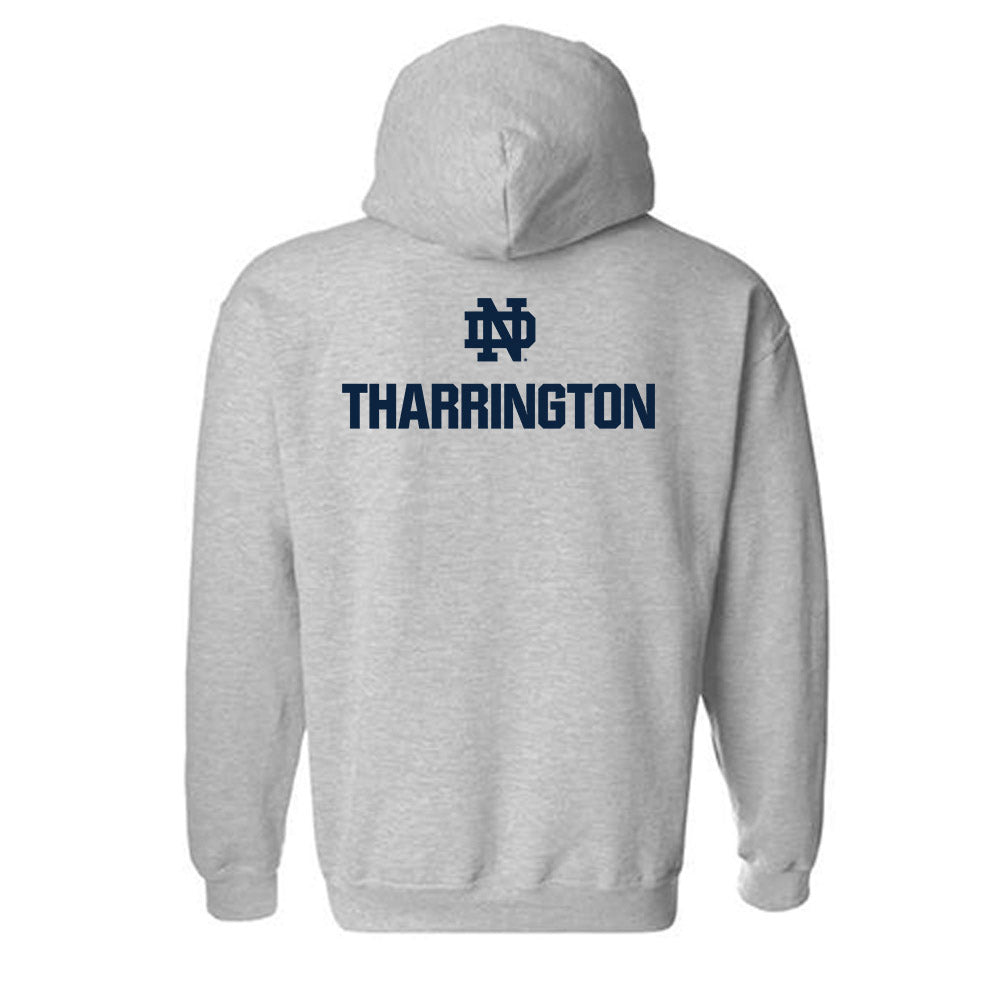 Notre Dame - NCAA Men's Swimming & Diving : Owen Tharrington - Classic Fashion Shersey Hooded Sweatshirt-1