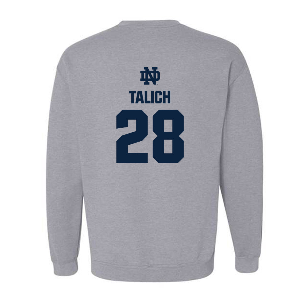 Notre Dame - NCAA Football : Luke Talich - Classic Fashion Shersey Crewneck Sweatshirt-1