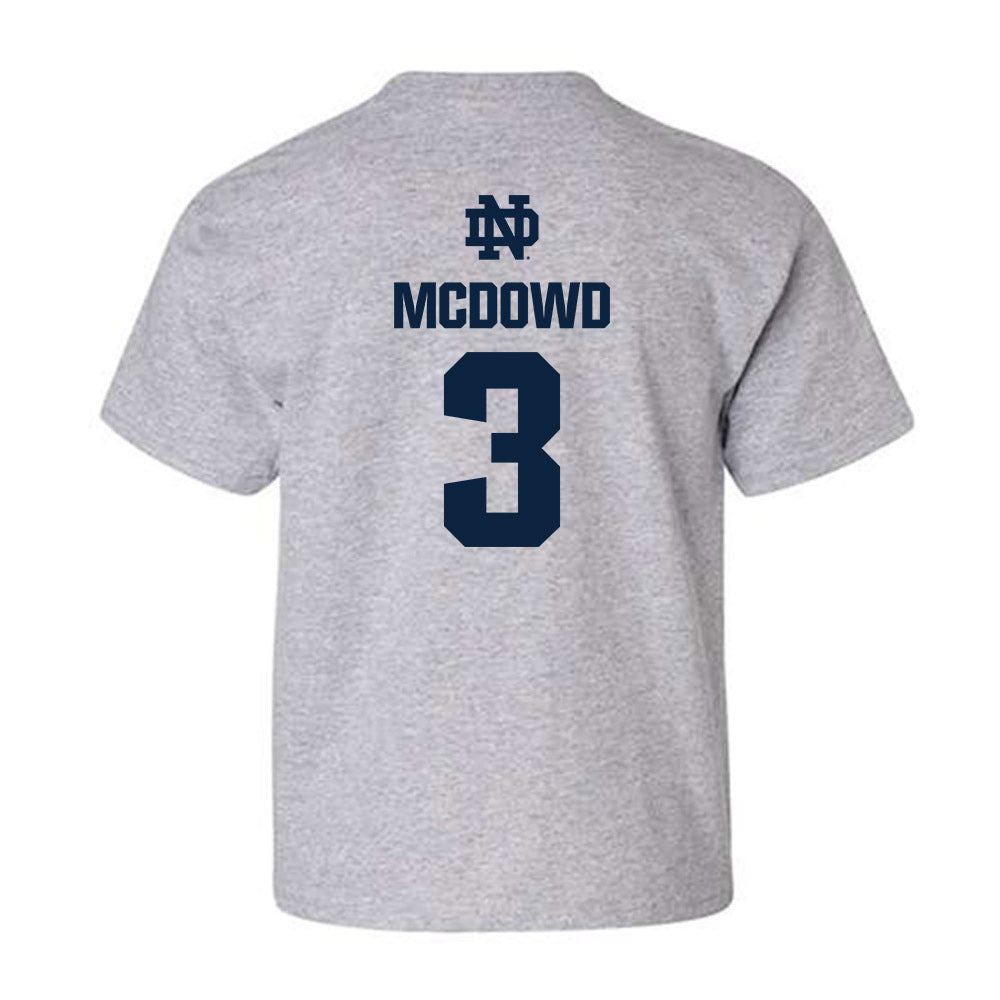 Notre Dame - NCAA Men's Soccer : Sean McDowd - Classic Fashion Shersey Youth T-Shirt-1