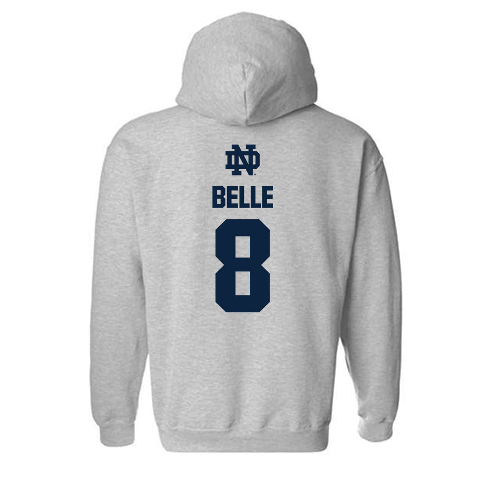 Notre Dame - NCAA Men's Ice Hockey : William Belle - Classic Fashion Shersey Hooded Sweatshirt-1