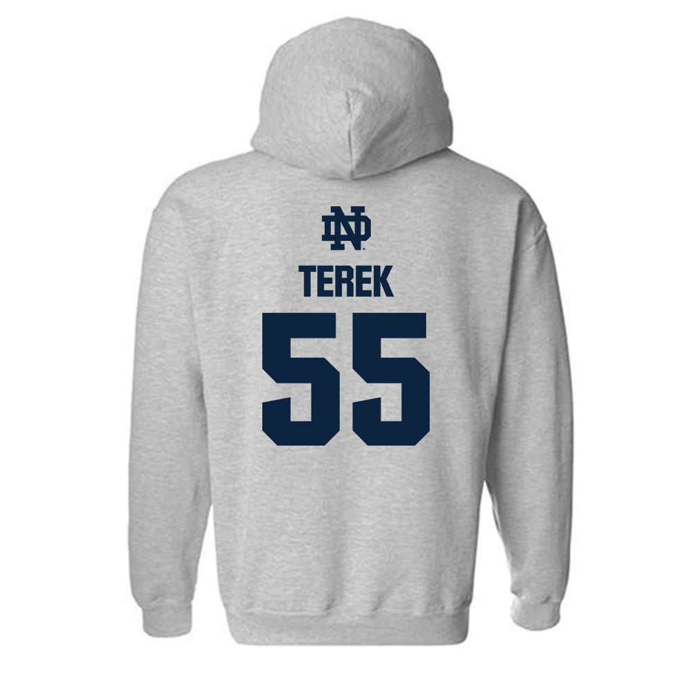 Notre Dame - NCAA Football : Christopher Terek - Classic Fashion Shersey Hooded Sweatshirt-1
