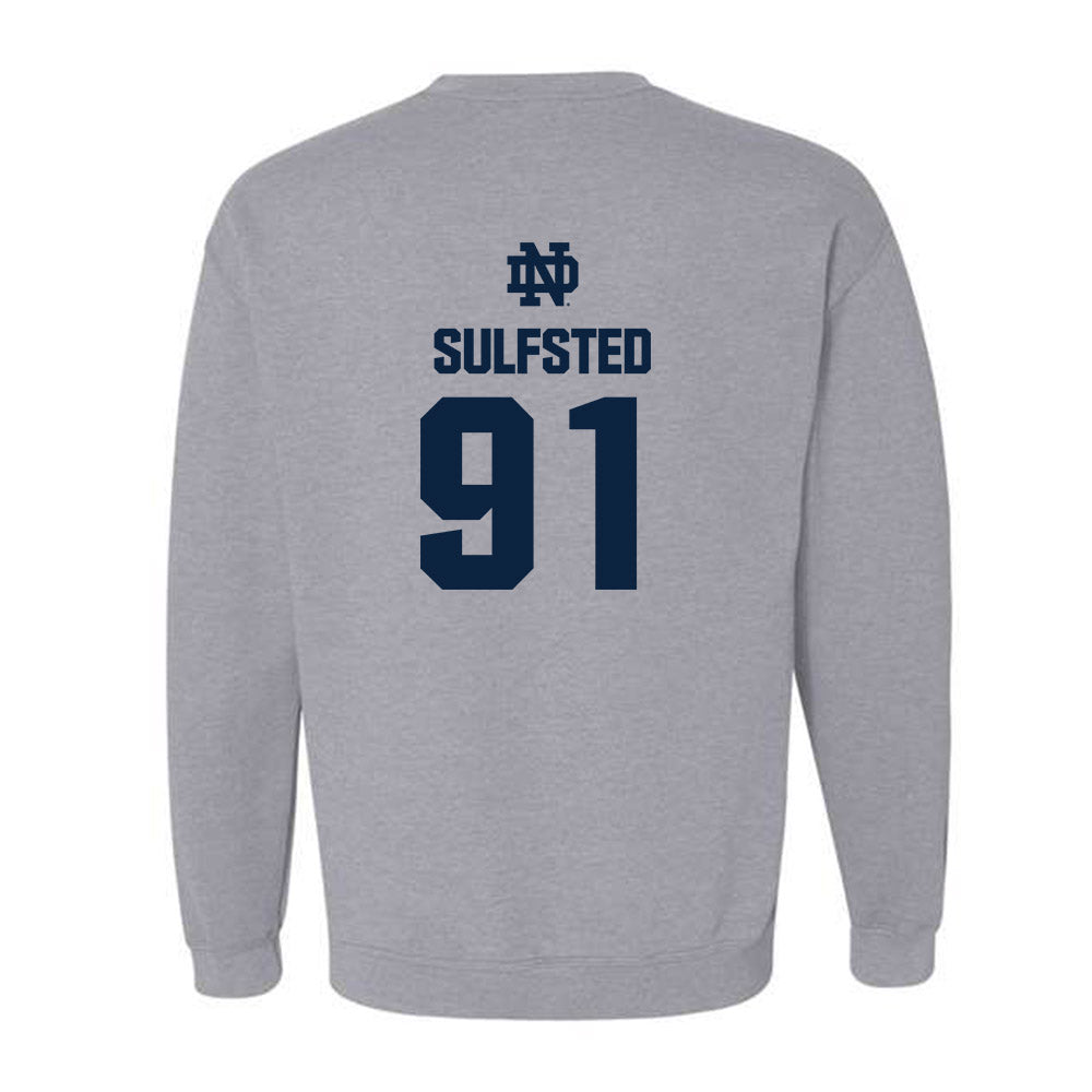 Notre Dame - NCAA Football : Gordy Sulfsted - Classic Fashion Shersey Crewneck Sweatshirt-1