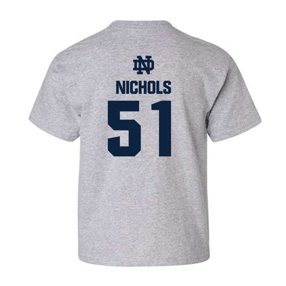 Notre Dame - NCAA Football : Ben Nichols - Classic Fashion Shersey Youth T-Shirt-1