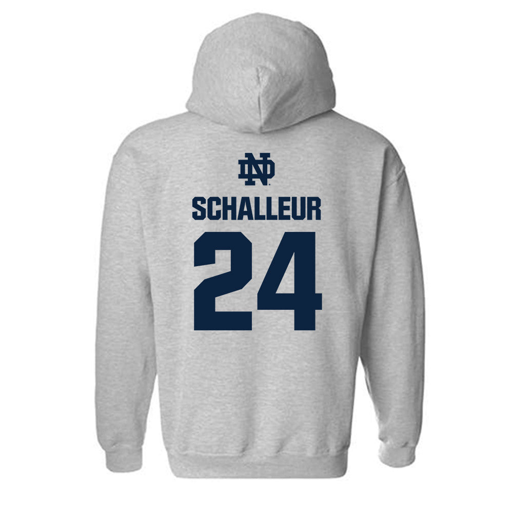 Notre Dame - NCAA Women's Lacrosse : Bailey Schalleur - Classic Fashion Shersey Hooded Sweatshirt-1