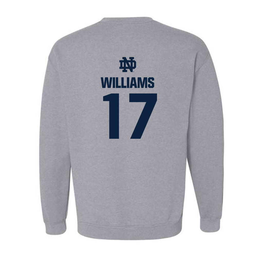 Notre Dame - NCAA Football : Cam Williams - Classic Fashion Shersey Crewneck Sweatshirt-1
