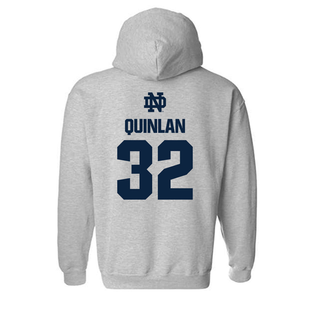 Notre Dame - NCAA Men's Ice Hockey : Patrick Quinlan - Classic Fashion Shersey Hooded Sweatshirt-1