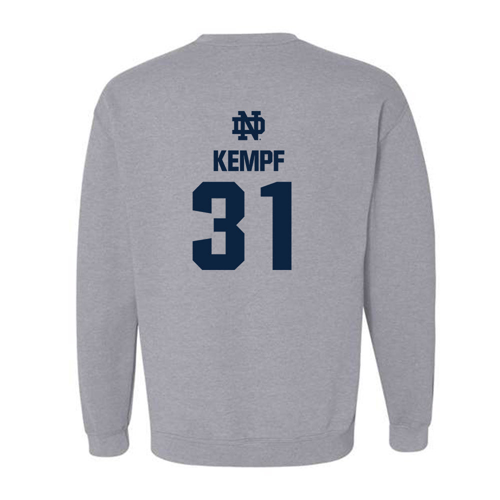 Notre Dame - NCAA Men's Ice Hockey : Nicholas Kempf - Classic Fashion Shersey Crewneck Sweatshirt