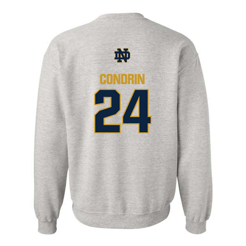 Notre Dame - NCAA Baseball : Luke Condrin - Classic Fashion Shersey Crewneck Sweatshirt-1