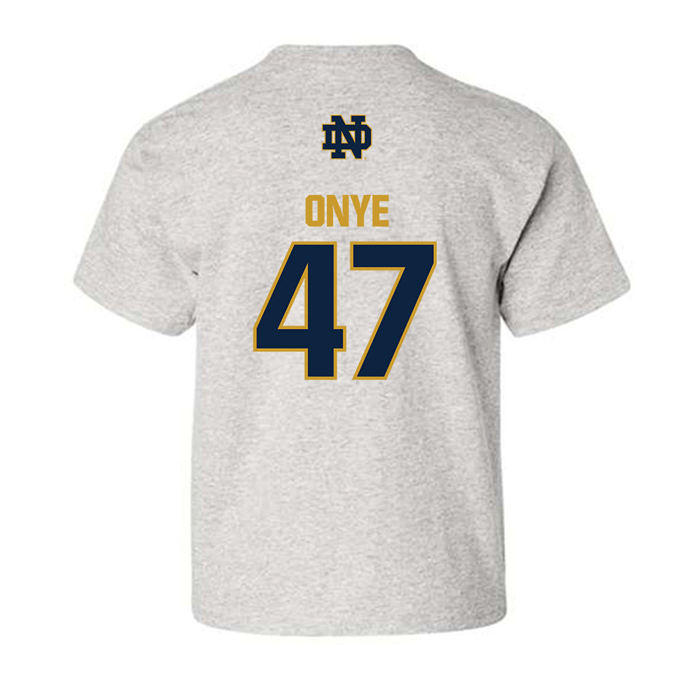 Notre Dame - NCAA Football : Jason Onye - Classic Fashion Shersey Youth T-Shirt-1