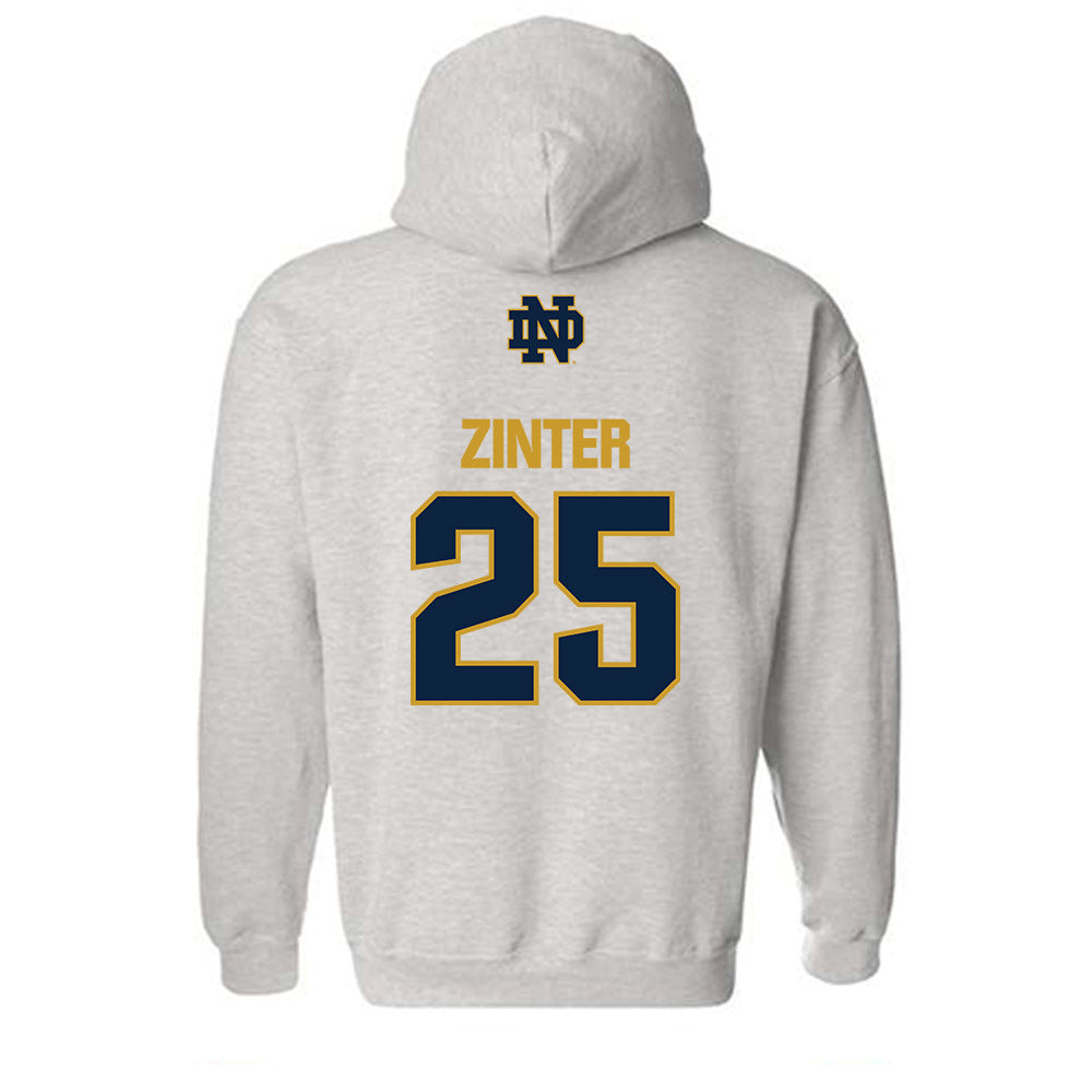 Notre Dame - NCAA Football : Preston Zinter - Classic Fashion Shersey Hooded Sweatshirt-1