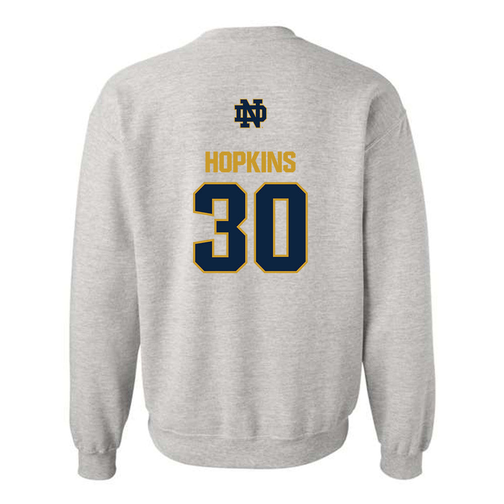 Notre Dame - NCAA Women's Lacrosse : Brooke Hopkins - Classic Fashion Shersey Crewneck Sweatshirt-1