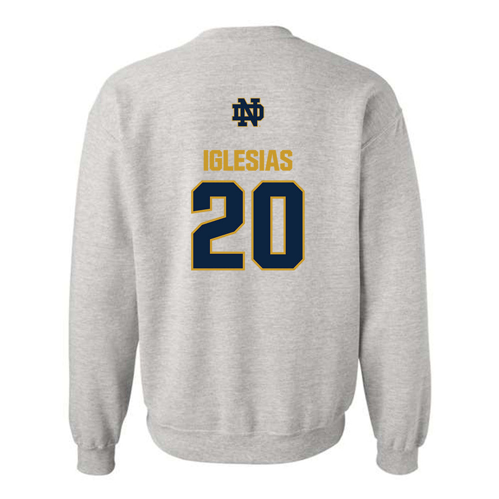 Notre Dame - NCAA Men's Lacrosse : Miguel Iglesias - Classic Fashion Shersey Crewneck Sweatshirt-1
