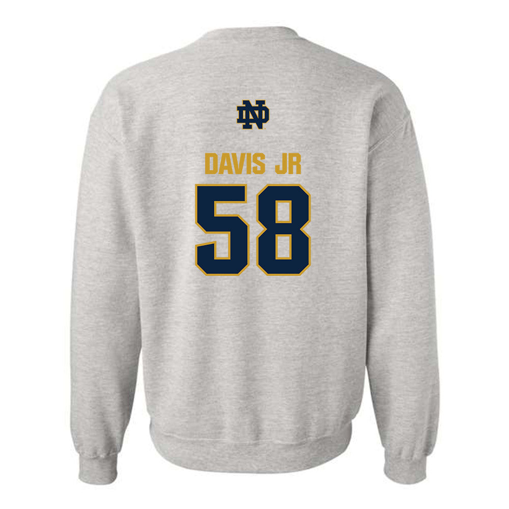 Notre Dame - NCAA Football : Thomas Davis Jr - Classic Fashion Shersey Crewneck Sweatshirt-1