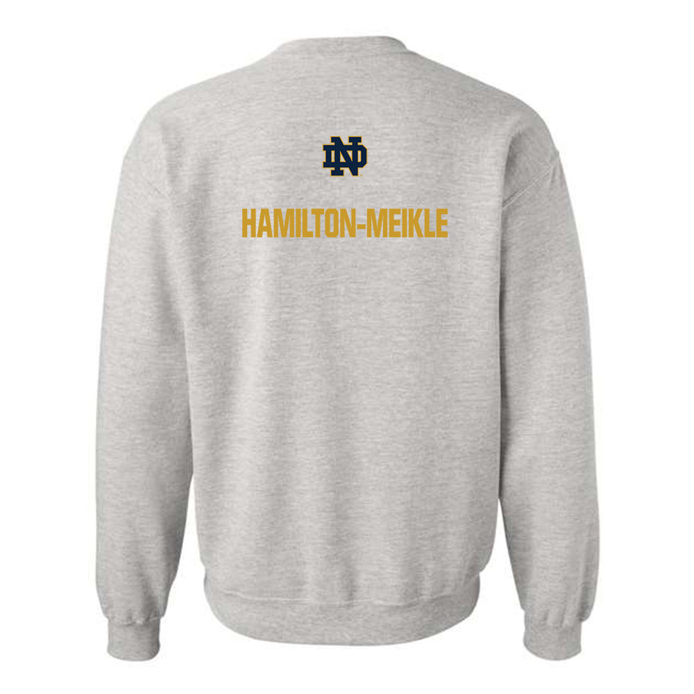 Notre Dame - NCAA Men's Fencing : Jonathan Hamilton-Meikle - Classic Fashion Shersey Crewneck Sweatshirt-1