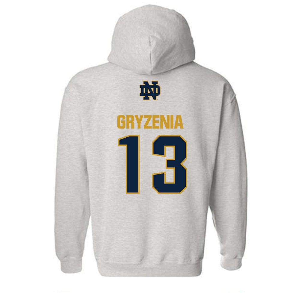 Notre Dame - NCAA Men's Lacrosse : Andrew Gryzenia - Classic Fashion Shersey Hooded Sweatshirt-1