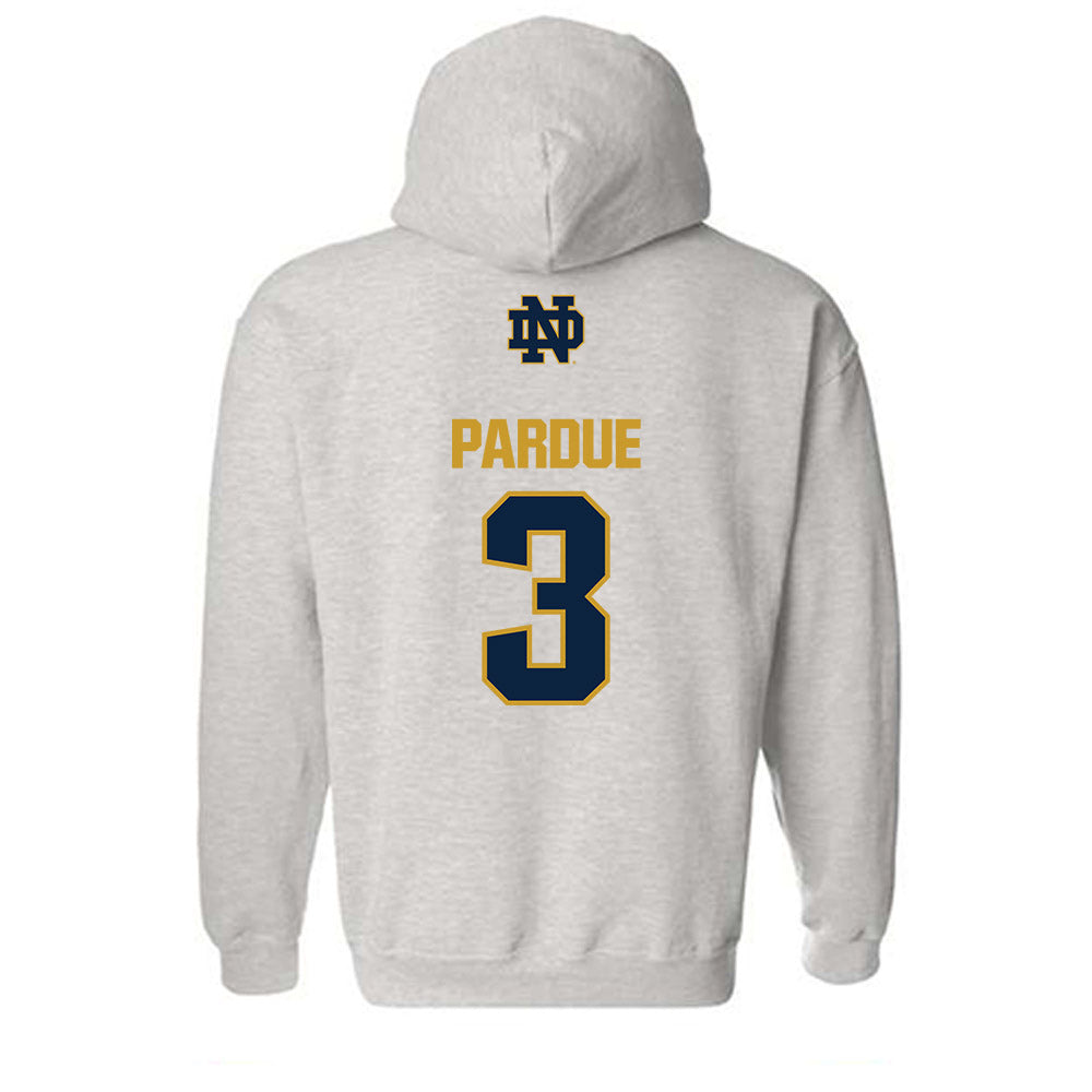 Notre Dame - NCAA Men's Ice Hockey : Charlie Pardue - Classic Fashion Shersey Hooded Sweatshirt-1