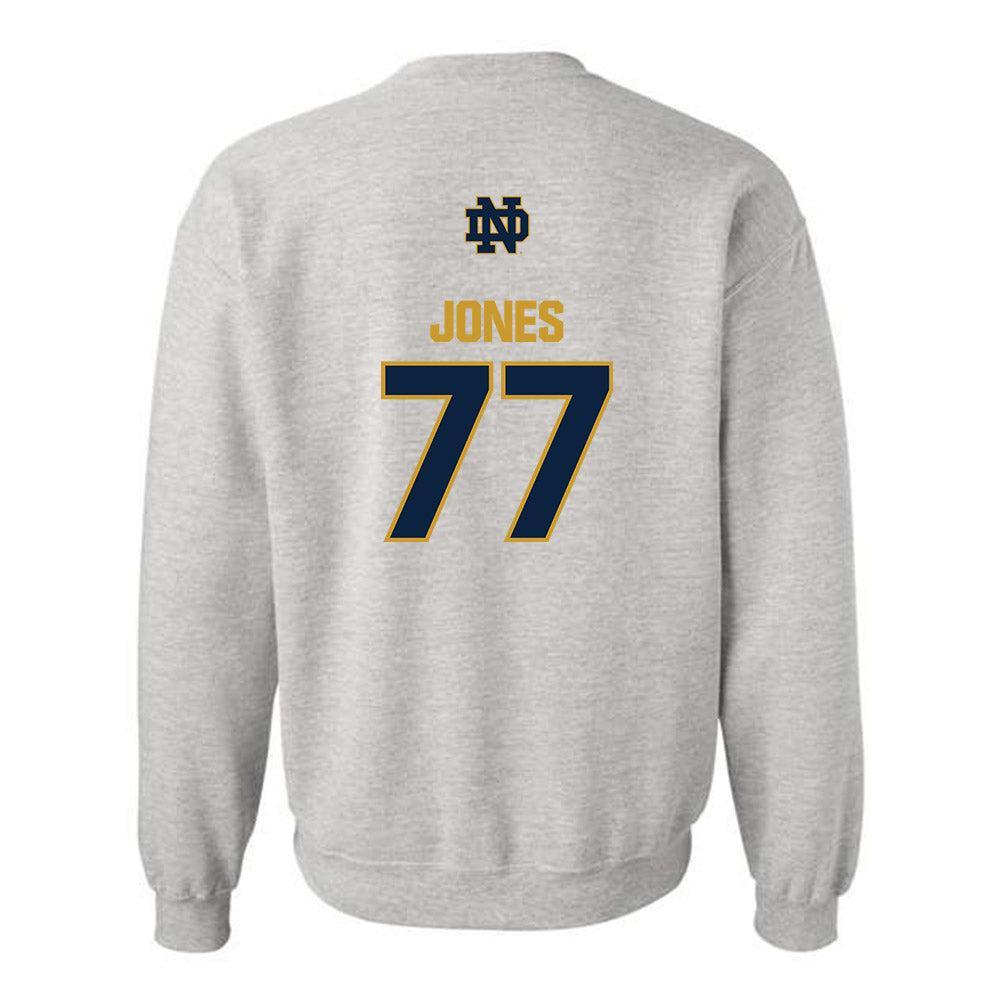 Notre Dame - NCAA Football : Peter Jones - Classic Fashion Shersey Crewneck Sweatshirt-1