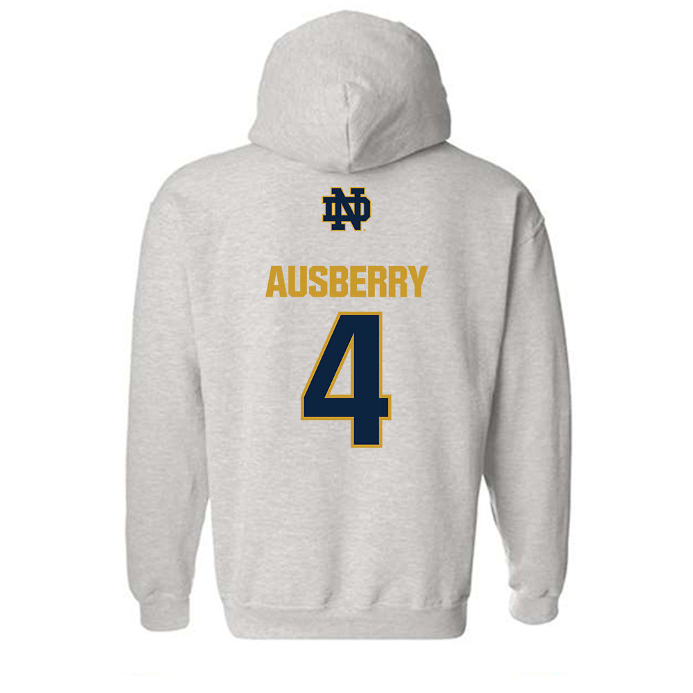 Notre Dame - NCAA Football : Jaiden Ausberry - Classic Fashion Shersey Hooded Sweatshirt-1