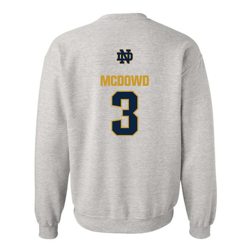 Notre Dame - NCAA Men's Soccer : Sean McDowd - Classic Fashion Shersey Crewneck Sweatshirt-1
