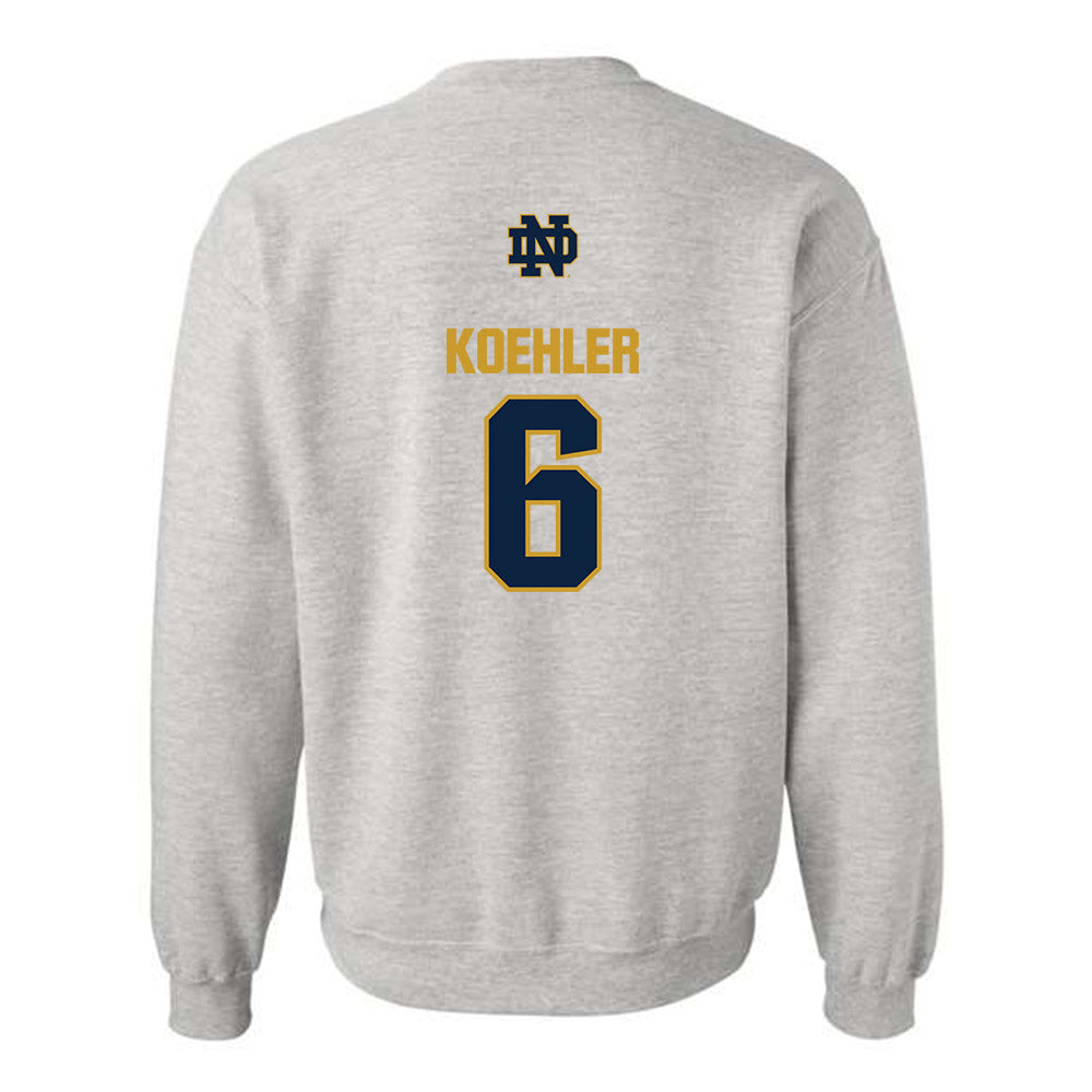 Notre Dame - NCAA Men's Basketball : Brady Koehler - Classic Fashion Shersey Crewneck Sweatshirt-1