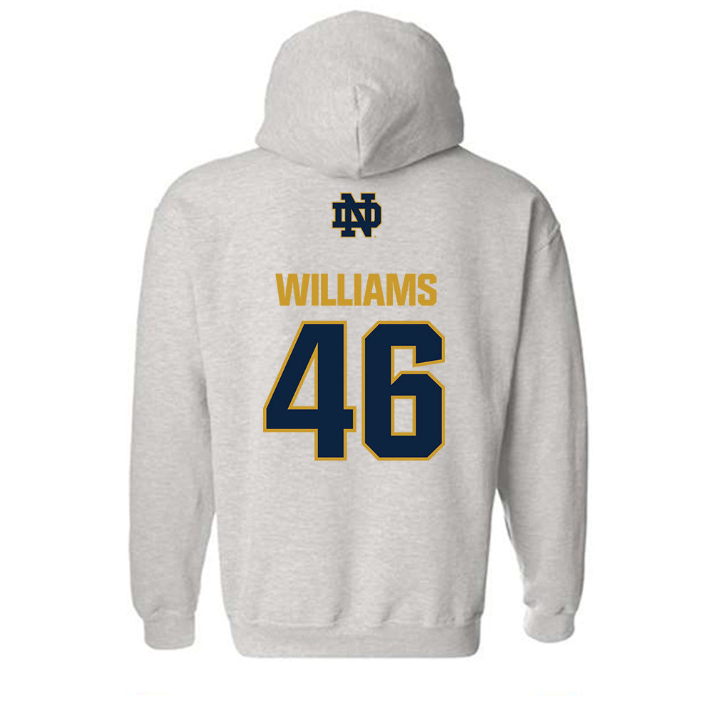 Notre Dame - NCAA Football : Matt Williams - Classic Fashion Shersey Hooded Sweatshirt-1